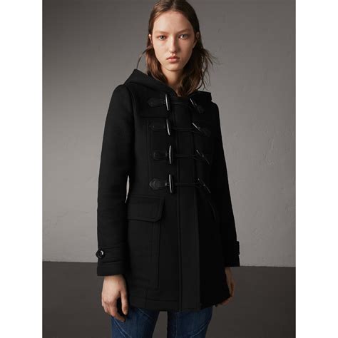 burberry wool cap black|Burberry wool duffle coat women's.